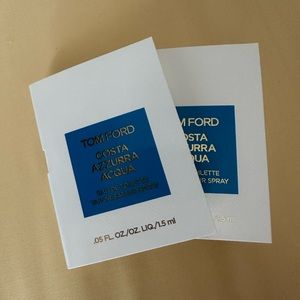 Tom Ford 2 New Perfume Samples. Costa Azzurra Acqua